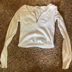 American eagle zip front top